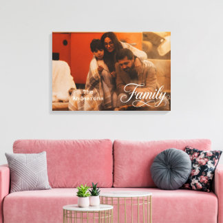 Moderne Schriftfamilie Benutzerdefinierter Foto-Na Leinwanddruck