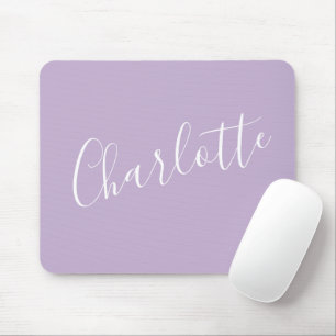 Moderne Schrifttypografie Name Einfache Orchideenb Mousepad
