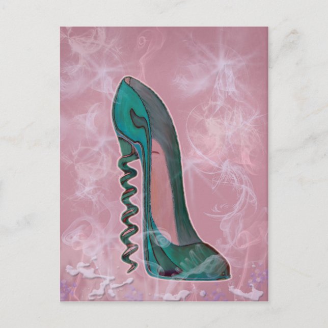 Moderne Schuhschnecke Postkarte (Vorderseite)
