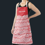 Moderne Schürze mit minimaler Grafik und Rot<br><div class="desc">Modernes minimales rotes Design Weihnachten,  Geburtstag,  Jubiläumsgeschenk.</div>