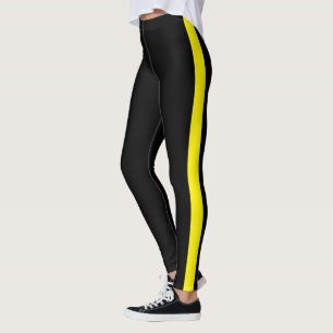 Moderne schwarz-gelbe Seite Leggings
