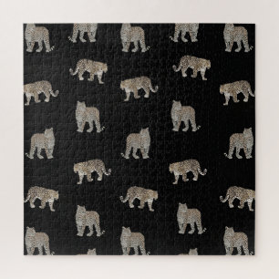 Moderne Schwarz-Glattleopard-Jungtiere