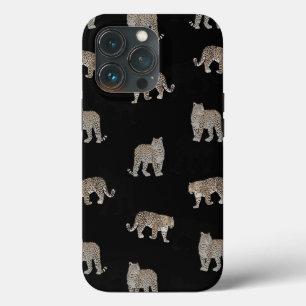 Moderne Schwarz-Glattleopard-Jungtiere Case-Mate iPhone Hülle