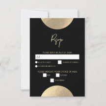 Moderne Schwarz/Gold Abstrakte Hochzeit