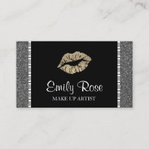 Moderne Schwarz-Gold-Glitzer-Lipstick