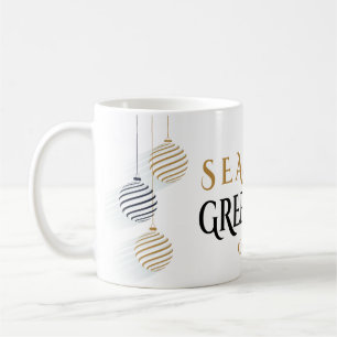 Moderne Schwarz-Gold-Minimal-Bauten Kaffeetasse