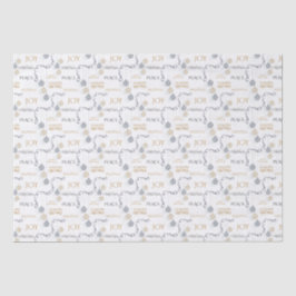 Moderne Schwarz-Gold-Minimal-Bauten Seidenpapier