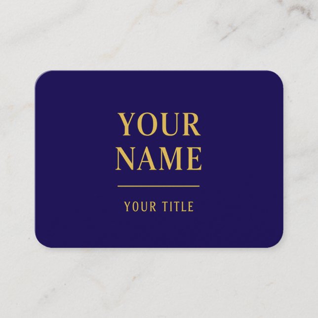 Moderne Schwarz & Gold-Visitenkarten-Vorlage Visitenkarte (Vorderseite)