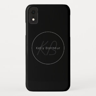 Moderne Schwarz & Grautöne   Cooler Name & Monogra Case-Mate iPhone Hülle
