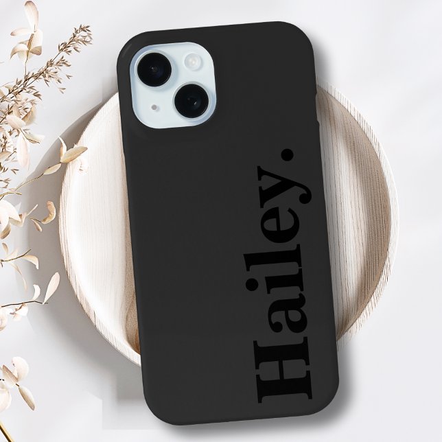 Moderne Schwarz-Minimal zeitgenössisch Case-Mate iPhone Hülle (Von Creator hochgeladen)