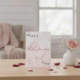 Moderne schwarz-rot-einfache Valentintagskarte Feiertagskarte