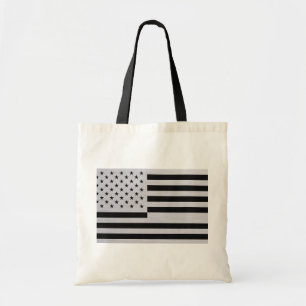 Moderne Schwarz-Silber-Amerikanische Flagge Gebürs Tragetasche