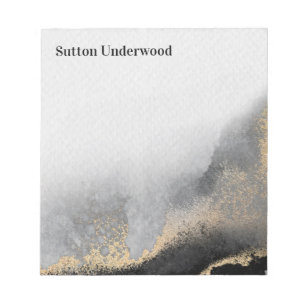 Moderne Schwarz- und Goldfarben Notizblock