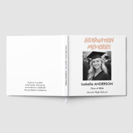Moderne Schwarz-Weiß-Abschlussfeier Gästebuch
