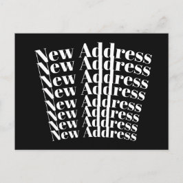 Moderne Schwarz-Weiß-Ankündigung Postkarte