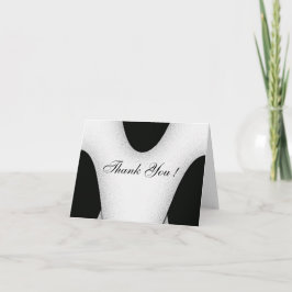 Moderne Schwarz-Weiß-Blank-Karten Dankeskarte