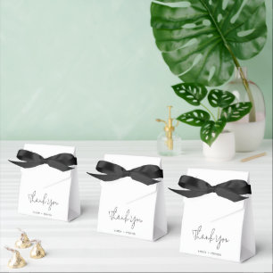 Moderne Schwarz-Weiß-Chic-Hochzeit Geschenkschachtel