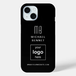 Moderne Schwarz-Weiß-Custom-Logo-Geschäft Case-Mate iPhone Hülle