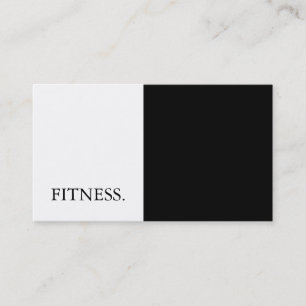 Moderne Schwarz-Weiß-Fitness Visitenkarte
