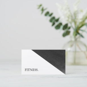 Moderne Schwarz-Weiß-Fitness Visitenkarte