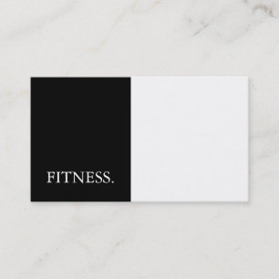 Moderne Schwarz-Weiß-Fitness Visitenkarte