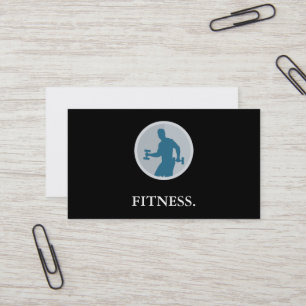 Moderne Schwarz-Weiß-Fitness Visitenkarte
