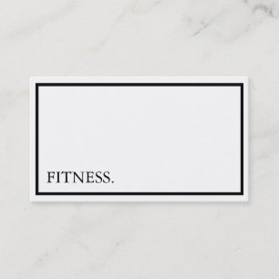 Moderne Schwarz-Weiß-Fitness Visitenkarte