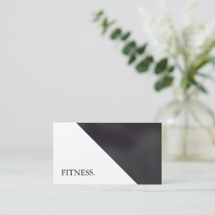 Moderne Schwarz-Weiß-Fitness Visitenkarte