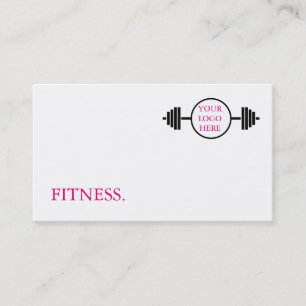 Moderne Schwarz-Weiß-Fitness Visitenkarte