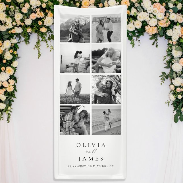 Moderne Schwarz-Weiß-Foto-Galerie Hochzeit Banner (Von Creator hochgeladen)
