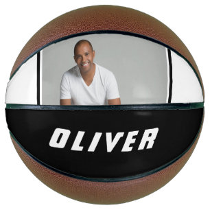 Moderne Schwarz-Weiß-Foto mit individuellem Namens Basketball