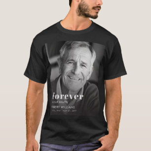Moderne Schwarz-Weiß-Foto-Trauer-Gedenkshirt T-Shirt