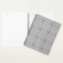 Moderne Schwarz-Weiß-Geometrie Planer