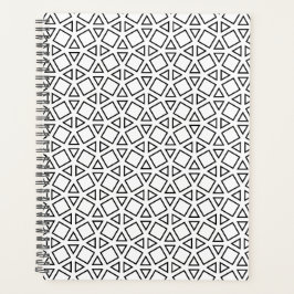 Moderne Schwarz-Weiß-Geometrische Dreiecksstruktur Planer