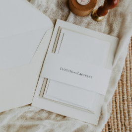 Moderne Schwarz-Weiß-Hochzeit Einladende Band