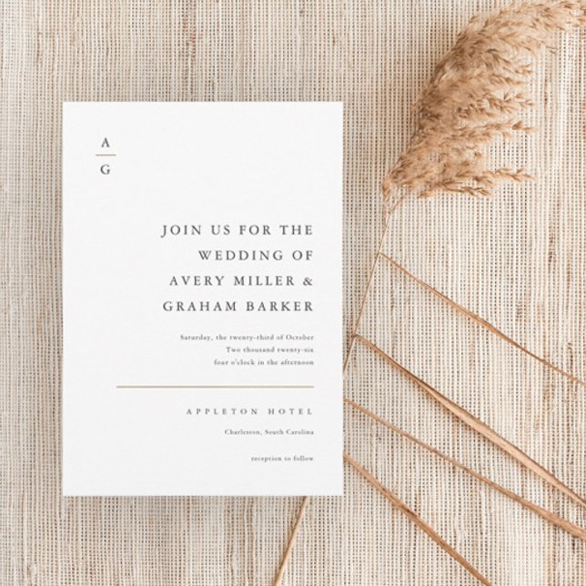 Moderne Schwarz-Weiß-Hochzeit Einladung (Von Creator hochgeladen)