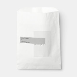 Moderne Schwarz-Weiß-Hochzeit Geschenktütchen