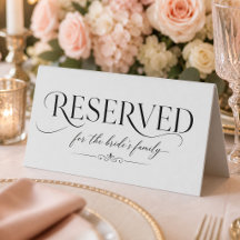 Moderne Schwarz-Weiß-Hochzeit Reserviert