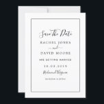 Moderne Schwarz-Weiß-Hochzeit Save The Date<br><div class="desc">Matching Collection im Little Bayleigh Store!</div>