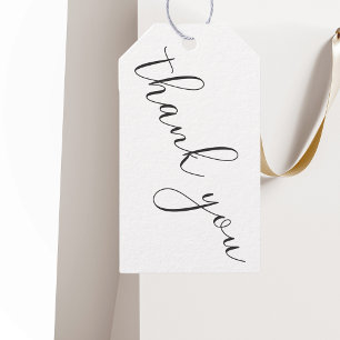 Moderne Schwarz-Weiß-Hochzeit Vielen Dank Geschenkanhänger