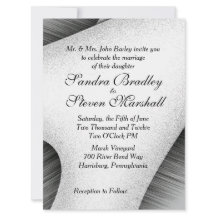 Moderne Schwarz-Weiß-Hochzeitseinladung