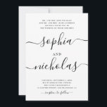 Moderne Schwarz-Weiß-Kalligraphie-Hochzeit - Elega Einladung<br><div class="desc">Freuen Sie sich auf den Tag mit der modernen Schwarz-Weiß-Hochzeitseinladung. Freuen Sie sich auf elegante Kalligraphie und ein minimalistisches Design. Die klassische monochrome Palette und die saubere Typografie machen es zu einer zeitlosen Wahl für zeitgenössische Hochzeiten. Dieses Design ist auch als digitaler Download erhältlich, der für Öko-bewusste Paare oder solche,...</div>