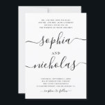 Moderne Schwarz-Weiß-Kalligraphie-Hochzeit - Elega Einladung<br><div class="desc">Freuen Sie sich auf den Tag mit der modernen Schwarz-Weiß-Hochzeitseinladung. Freuen Sie sich auf elegante Kalligraphie und ein minimalistisches Design. Die klassische monochrome Palette und die saubere Typografie machen es zu einer zeitlosen Wahl für zeitgenössische Hochzeiten. Dieses Design ist auch als digitaler Download erhältlich, der für Öko-bewusste Paare oder solche,...</div>
