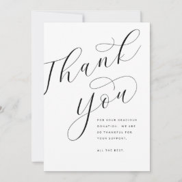 Moderne Schwarz-Weiß-Klassik Dankeskarte