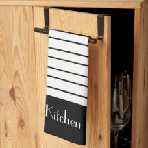 Moderne Schwarz-Weiß Küche Akzent