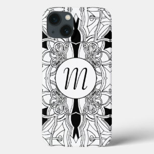 Moderne Schwarz-Weiß-Kunstwerkgestaltung mit Monog Case-Mate iPhone Hülle