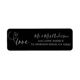 Moderne Schwarz-Weiß-Liebe Minimale Hochzeit