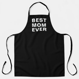 Moderne Schwarz-Weiß-Mama Typografie Küche Schürze