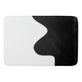 Moderne Schwarz-Weiß-Minimal-Abstrakte Kunst Badematte