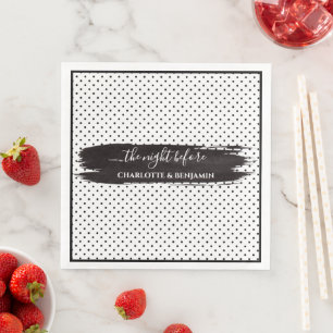 Moderne Schwarz-Weiß-Minimalistische Probe Serviette